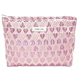 STARDW Cute Pink Makeup Bag Cosmetic Bags for Women and Girls,Travel Makeup Bag Large Capacity Canva