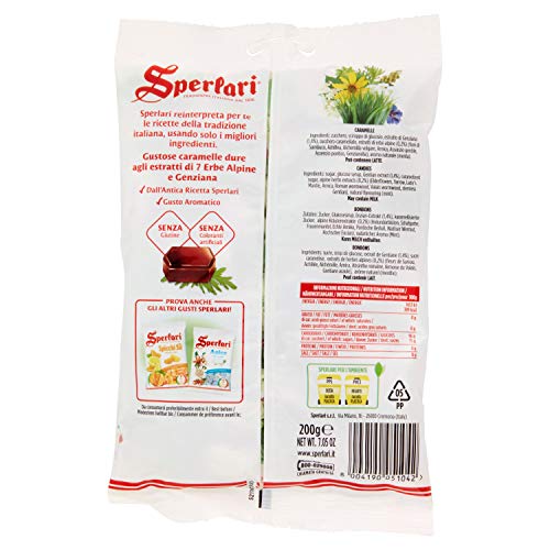 Sperlari - Hartbonbons mit Extrakten aus 7 verschiedenen Alpenkräutern, glutenfrei - 200g