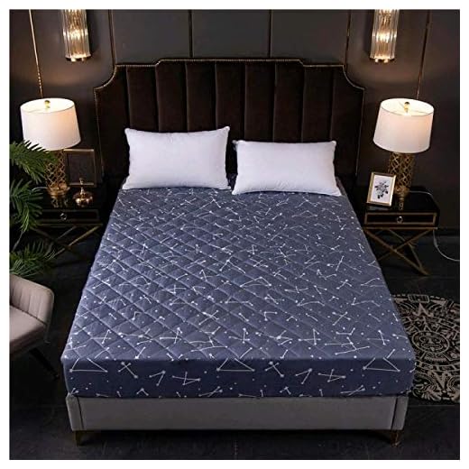 YFGY Sábana Bajera Ajustable elástica Individual, Ropa de Cama, sábana Ajustable elástica para el hogar, Impermeable, Ropa de Cama para Dormitorio Infantil, Pareja, Cielo Estrellado, 120 * 200cm