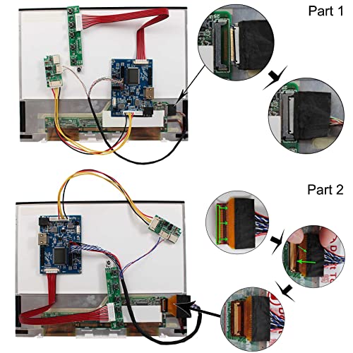 Image of VSDISPLAY 10.4 Inch 1024x768 LCD Screen LTD104EDZS with Driver Board | Aspect Ratio 4:3 Display Screen,Supports H /D Video Input
