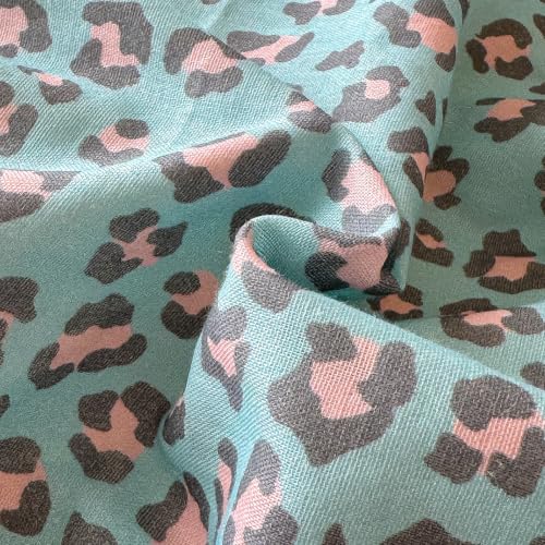 Image of VM VOUGEMARKET Leopard Duvet Cover Set Queen,Light Blue Pink,Muslin Cotton