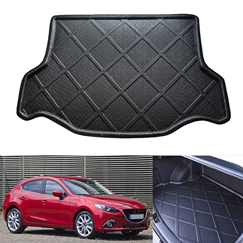 1Pcs Black Color Car Mat Car Boot Mat Cargo Mat Trunk Cargo Liner Floor Mat For Mazda 3 Hatchback 2014-2022 2023 #TOP29