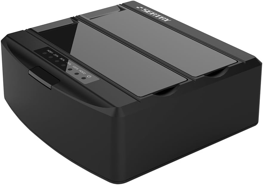 USB 3.0 to SATA Dual-Bay 2.5" or 3.5" HDD/SSD with Offline Duplicate/Clone Hard Drive Docking Station [4TB Support]