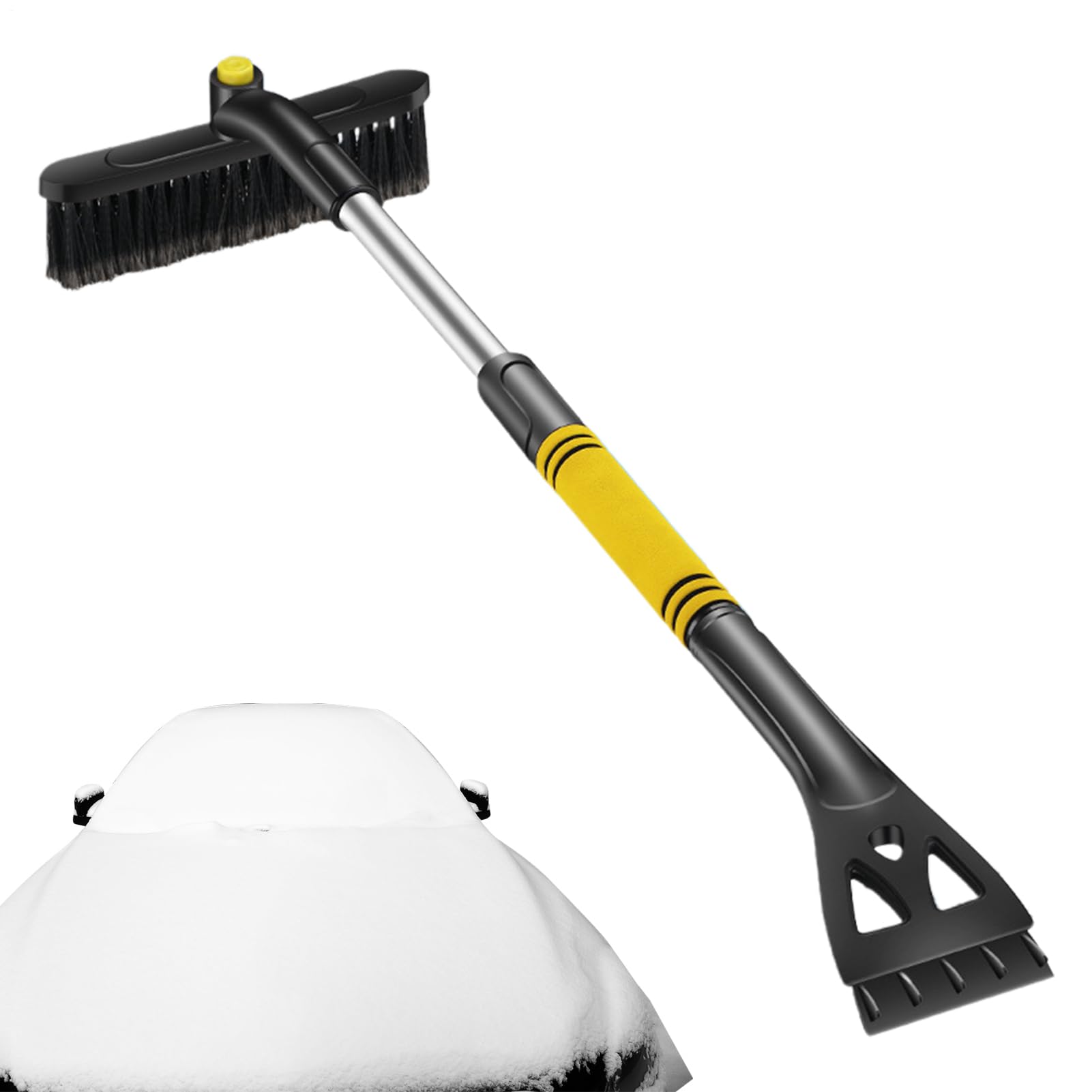 Generico Brosse à neige, outils de nettoyage avec poignée longue rotative - balai d'hiver pour neige sur fenêtres pour camions, pour camions, pare-brise, entretien de la maison