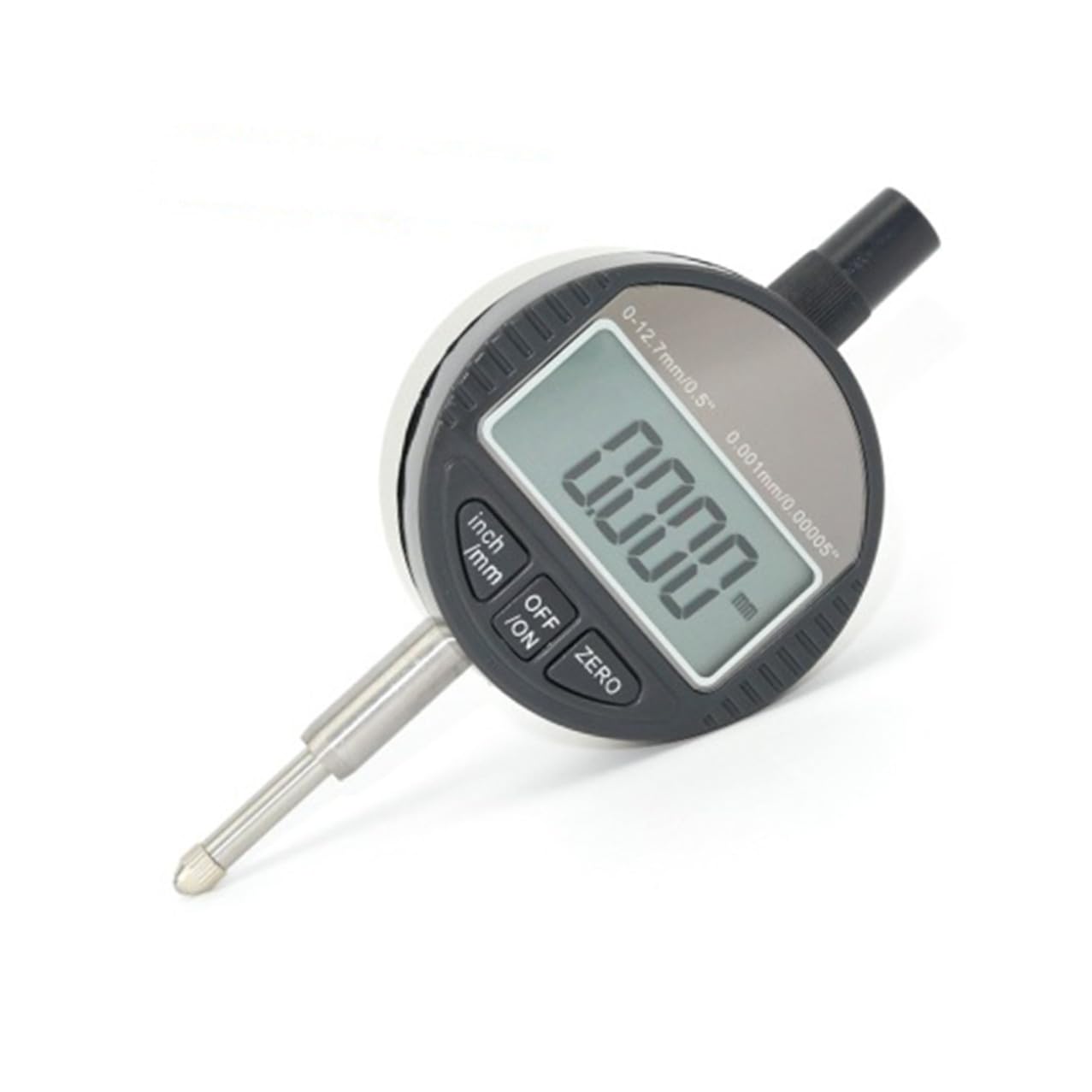 Indicatore a Quadrante Digitale 0-12, 7mm Lega di Alluminio Nero | Risoluzione 0, 01mm, Comparto Batteria, Copertura Posteriore, Batteria a Bottone 1, 5 V Inclusa