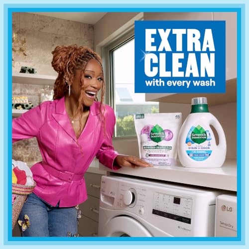 Image of Seventh Generation Laundry Detergent Sheets 32ct Free & Clear Removes Tough Stains Safer for your family