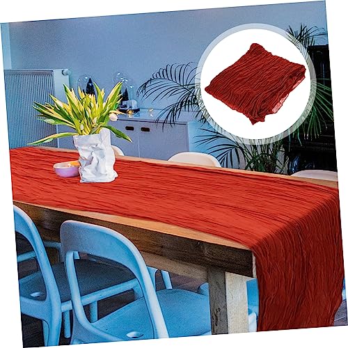 Nappe pliable chemin de table froissé Amosfun pour décoration de table
