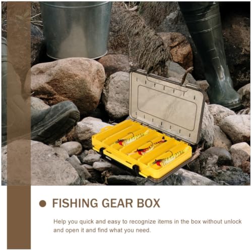 Zerodeko 2 piezas Caja para Equipamiento de Pesca Multi-Rejilla con Organizador Translúcido miniatura 6