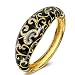 Qianse "Spring of Versaille" Handmade Retro Style Bangle Bracelet with Crystals, Fashion Bangle Bracelets for Women, Jewelry Gifts for Women (Black)