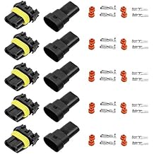 9006 9005 HB4 HB3 Waterproof Connector Male and Female Adapter Wire Connectors for Headlights Fog Lights,5 Pairs
