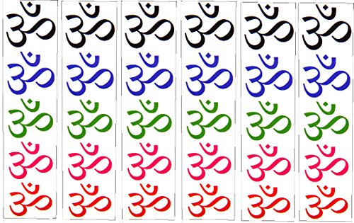 30 Premium Ohm Temporary Tattoos, Aum Om