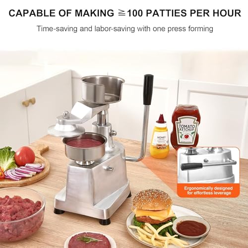 Macchina per la preparazione di hamburger, per la preparazione di carne da cucina, per grandi hamburger ripieni, perfetta per uso domestico e ristorante