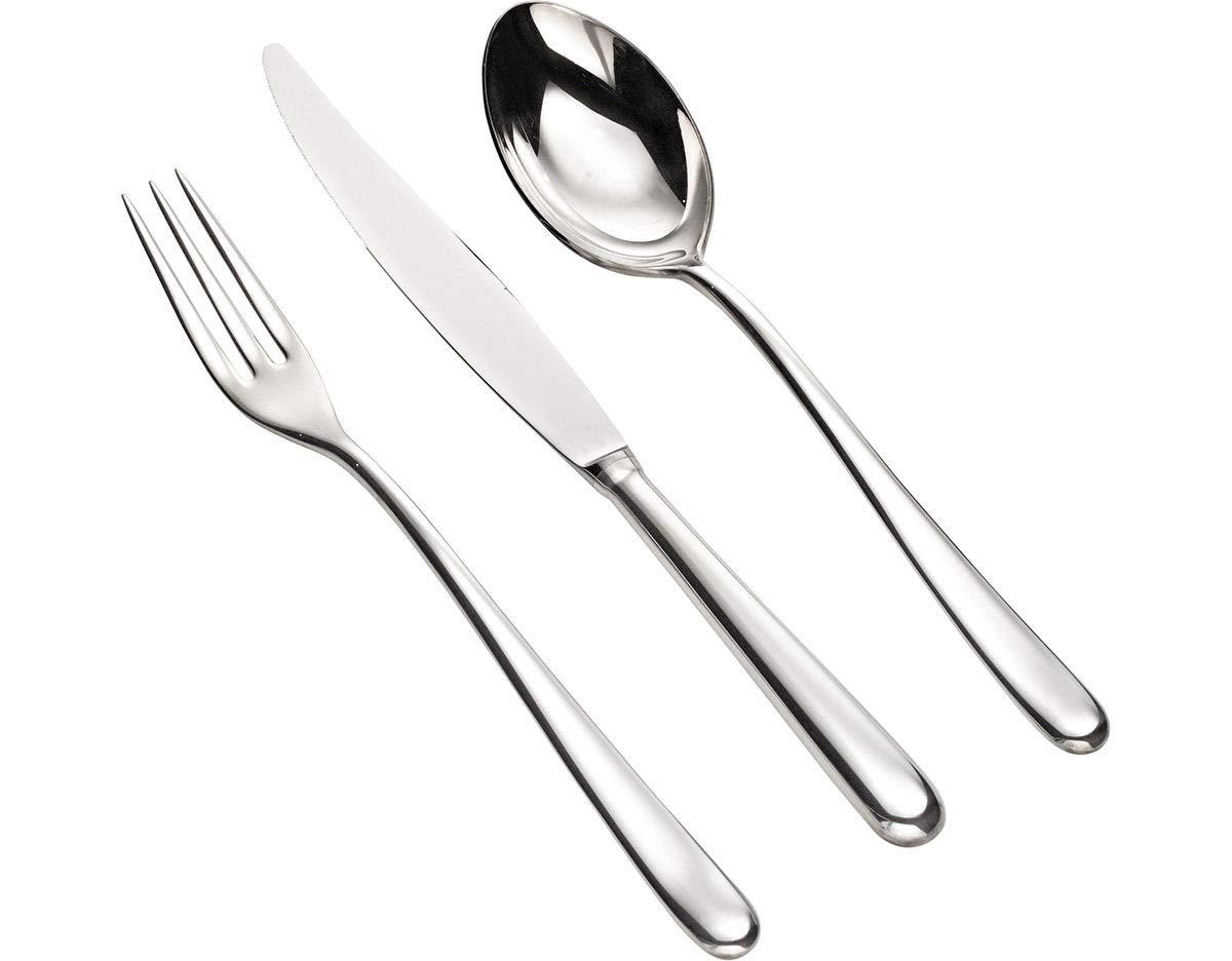 Alessi LCD01/6M Caccia Dessertmesser 6 Stück Monoblock, Edelstahl glänzend poliert