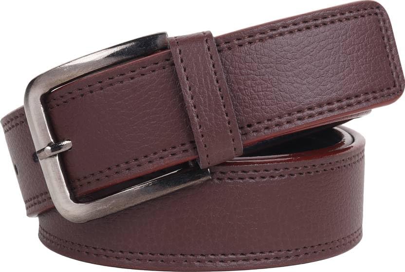 darkleatheris Men's Artificial Leather Brown Belt, Formal and Casual Belts for Men-picture-19