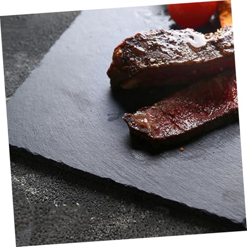 Plato rectangular de piedra natural negro 30x10 cm miniatura 5