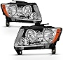 ACANII - For [Halogen Model] 2011-2013 Jeep Grand Cherokee | Compass Headlights Headlamps Replacement Driver & Passenger