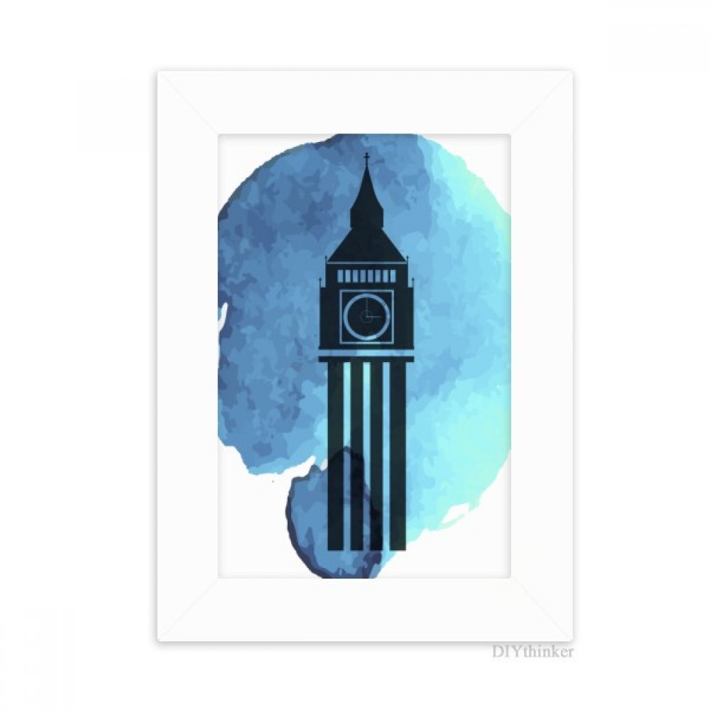 Cadre photo Big Ben London Angleterre 10.2x15.2cm blanc décoration peinture art