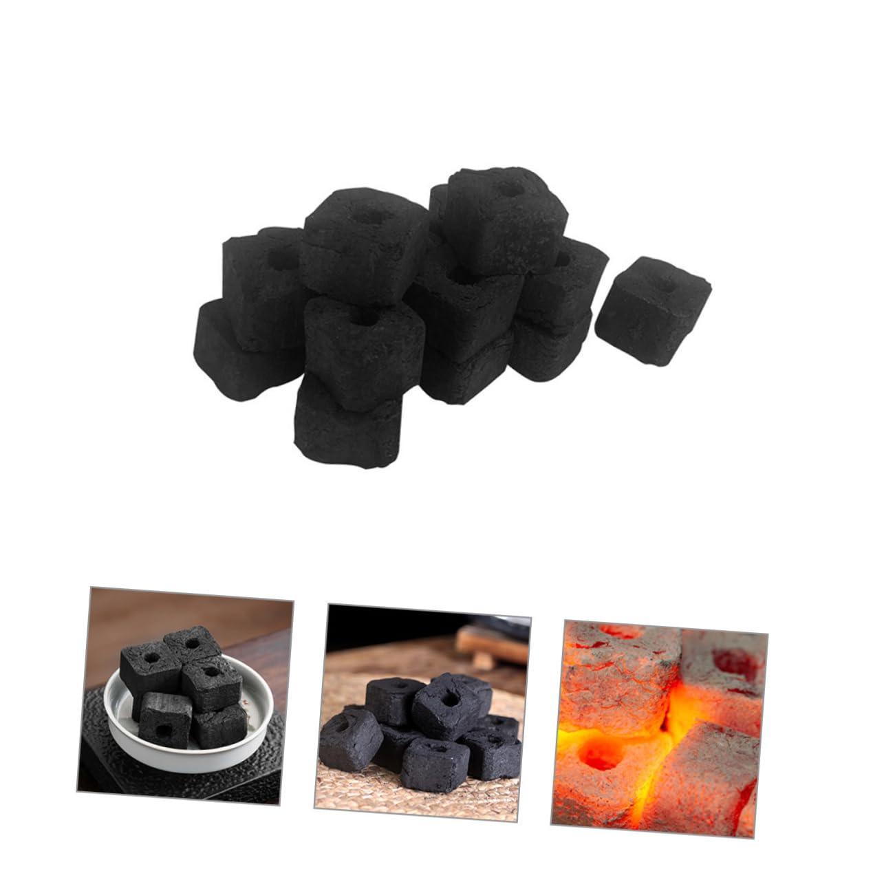 Toddmomy 1bolsa Bolsa De Vegetal Briquetas Barbacoa Carbon De Bambú Vegetal para Estufa Parrilla De