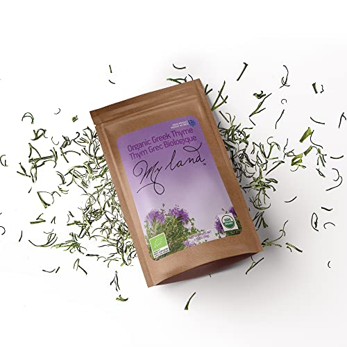 My Land Organic Greek Thyme, Hand Picked From Mt Olympus, Traditionally Dried, Packaged In A Resealable Bag (50G - 1.76Oz) #TOP1