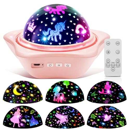 Girls Toys 1-10, ?6 Slides+96 Projections? Unicorn Toys ?Princess Toy ?Unicorn Gifts for Girls1-12, Little Mermaid Toy ?Princess Room Decor ?Juguetes para Niñas ?Gifts for 6 Year Old Girl Room Decor