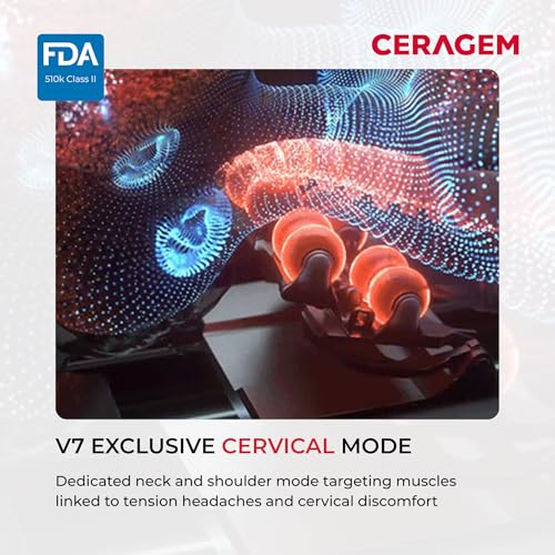 Image of CERAGEM V7, Therapeutic Thermal Massager @Home, Spinal Care Management, FDA Cleared Class II Medical Device, Patented Spinal Scan Technology Customized Massage (Brown)
