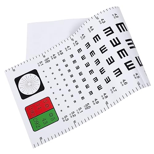 KICHOUSE E Visual Test Chart Visual Test Wall Chart Plastic Vision Eye Testing Chart