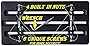 Trunknets Inc Universal Front Bumper License Plate Bracket + 6 Unique Screws and Wrench Kit