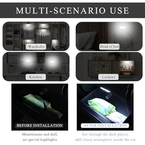 Luces LED para interior de auto con 6 lámparas y recarga USB miniatura 6