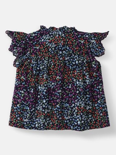 Image of Nautinati Baby Girls Printed Flutter Sleeve Top with Shorts Clothing Set | Age 0-3 Years