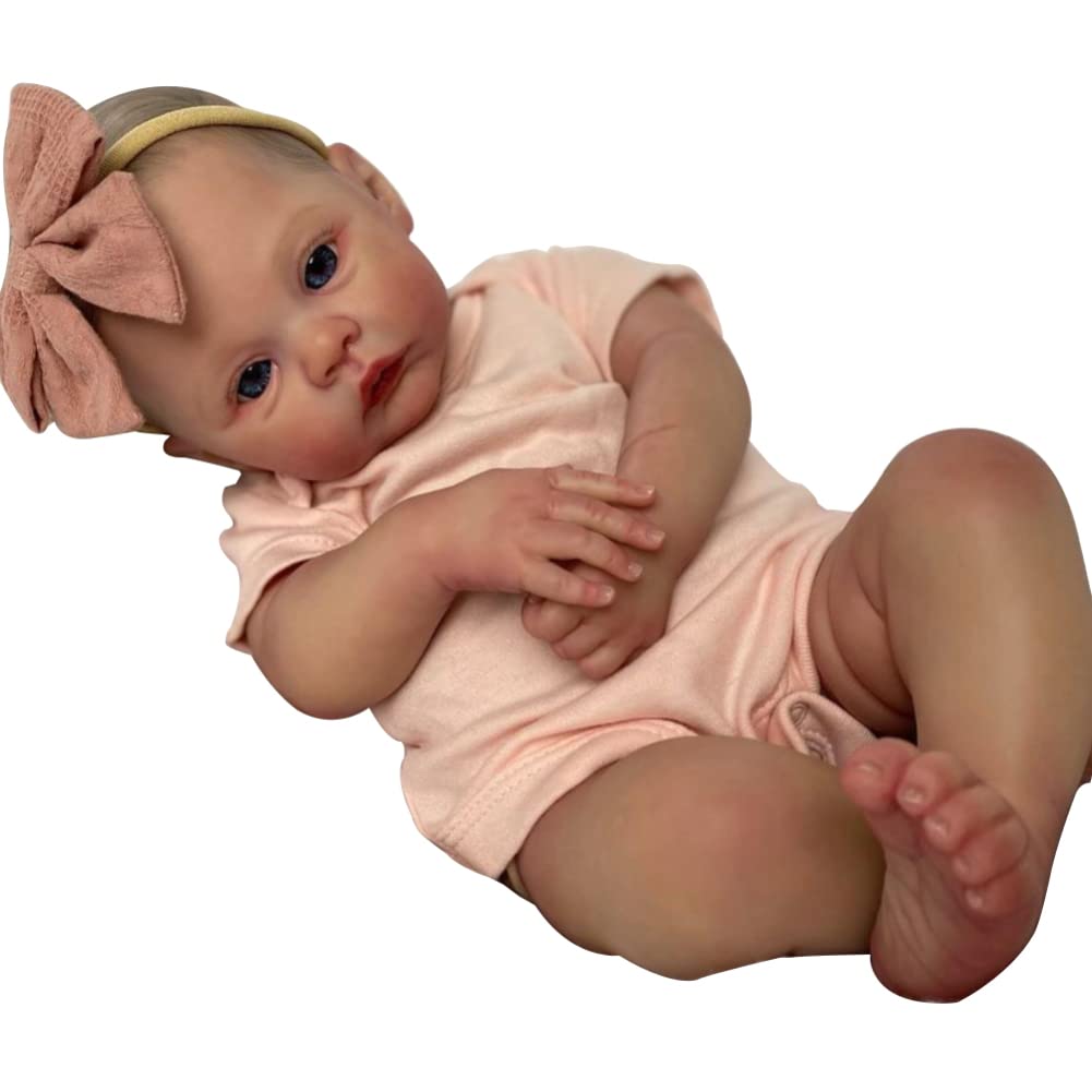 Lonian Reborn Babypop Met Knuffellichaam, 48 Cm, Realistische Pop Bruine Ogen 1013835235