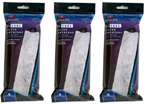 Coralife BioCube - Cartuchos de Filtro Originales de Repuesto, Paquete de 2 (3 x 2 Unidades)