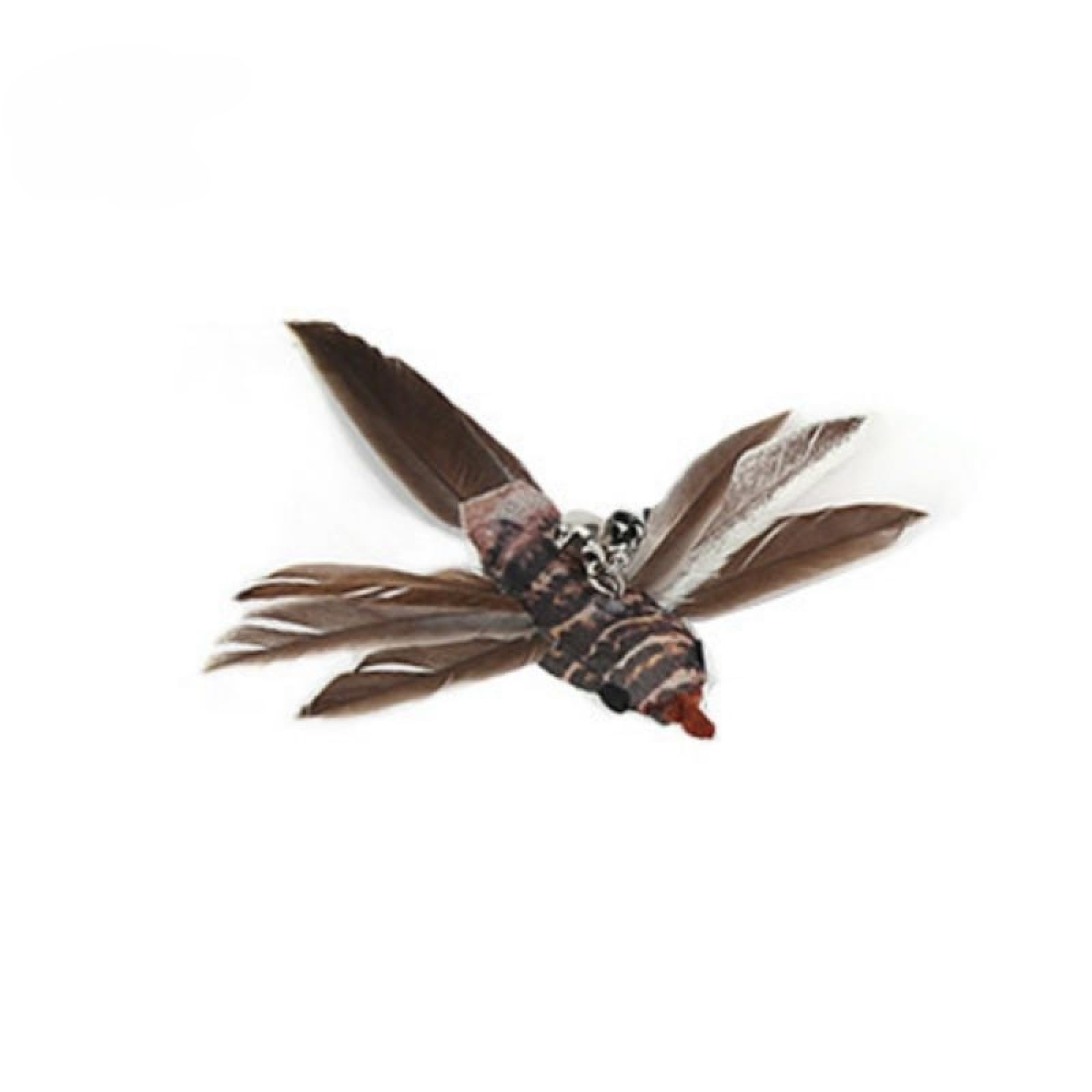 Juguete de Plumas para Gatos, Juguetes for Gatos, Varita de Plumas con Manos Libres y Campana, Potente Ventosa, Juguete Interactivo for Cazar Hacer Ejercicio, 1 Unidad, 11 Unidades