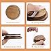 6 Pack Wide Mouth Mason Jar Lids Reusable canning lids Acacia Wooden mason jar Lids with Airtight Silicone Seal, Brown (6PCS Wide Lids)