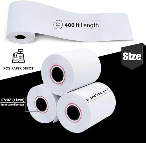 Miniatura 3 de Rollos de papel térmico de recibo para gasolinera de 2 516 pulgadas x 400 pies (24 rollos) - Pay At Pump. Compatible con Dresser Wayne, Gilbarco,