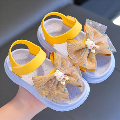 Toddler Girls Dress Sandals Tulle Bow Soft Flat Shoes Toddler Baby Girls Summer Flower Shoes Wedding 𝗣a𝐫𝐫y Sandals2