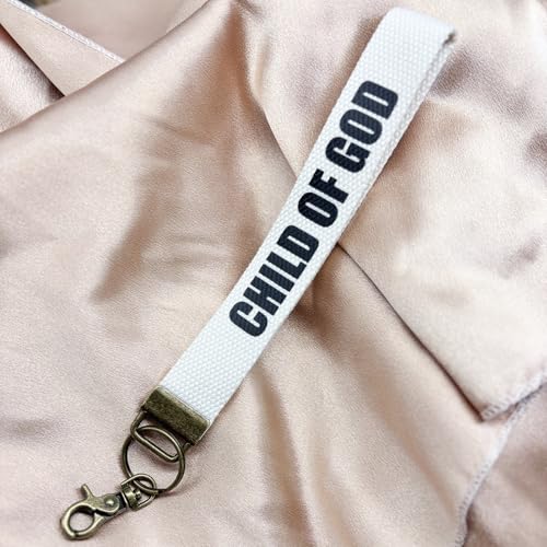 Image of Make Heaven Crowded Christian Keychain Cotton Wristlet Keychain Bronze Key Fob Soft Car Keychain Wristlet