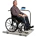 Brecknell Wheelchair Scale, 1000 lb Capacity, LCD Display, Easy & Simple to Use, Steel Construction, Low Profile, Handles & Wheels, Battery or AC Power