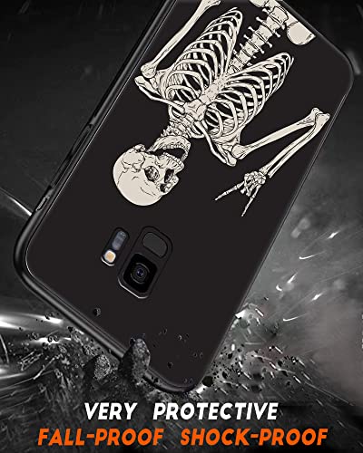 Gmjzzx Samsung Galaxy S9 Case,Cool Skull Skeleton Soft Tpu Phone Case For Girls Women,Funny Human Skeleton Shockproof Protective Cover For Galaxy S9 #TOP3