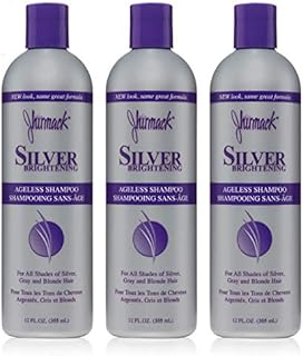 Jhirmack Silver Brightening Purple Shampoo Set of 3 for all types of silver, grey, and blonde hair