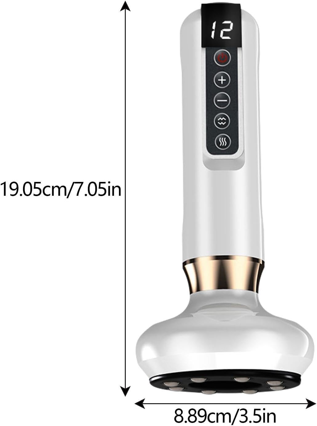 Cupping Therapys Device,Smart Dynamic Cupping Device with 12 Grade Temperature | Vacuum Therapys Machine Scrapping Cupping Tool for Back