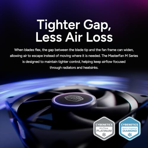 Image of Cooler Master MasterFan M120 Case Fan, High Static Pressure, LCP Blades