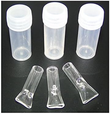 Smoking Glass Tips - Handmade Glass Tips - Round Flat Head Roach Filters (3, Flat Head)