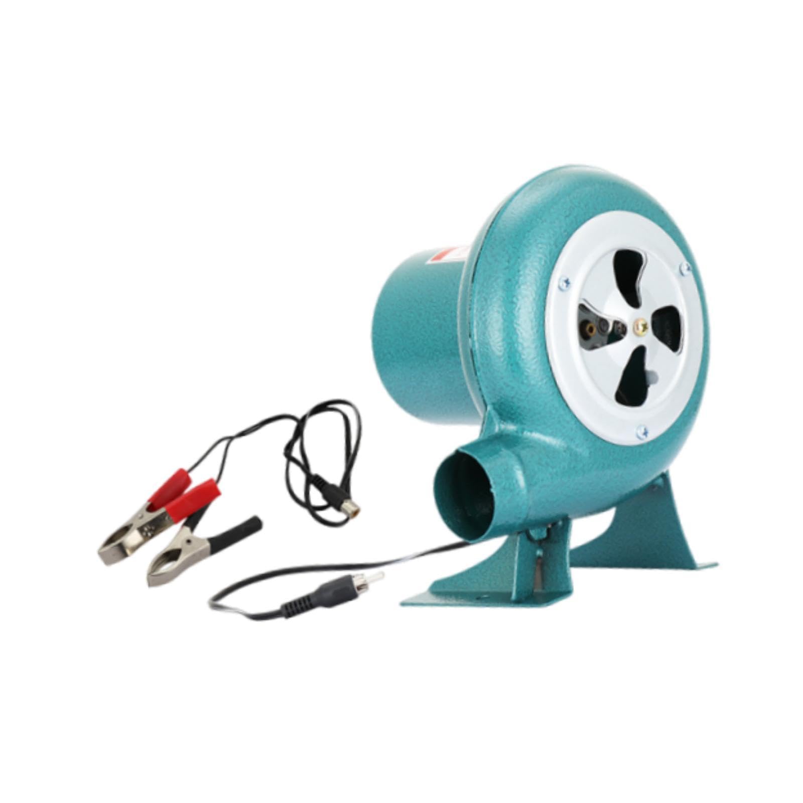 Electric Air Blower Ventilatore Portatile Barbecue con Cavo di 50cm E Clip Batteria Adatto per Cucina all’Aperto Campeggio Barbecue, 80w