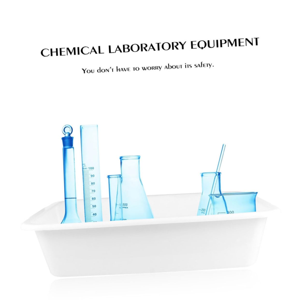 MAGICLULU Set 3 Vassoi per Reagenti Chimici in Plastica, Resistenza ad Acidi e Alcali, Strumenti per Laboratorio Compatti e Leggeri per Apparecchiature Sperimentali Professionali