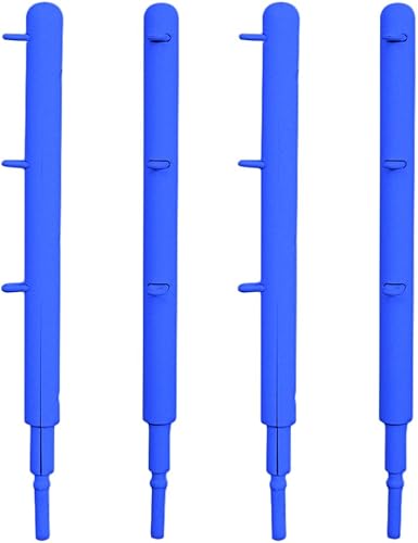 Figures Toy Company Juego de 4 postes de anillo de metal azul anillo de lucha para figuras de acción