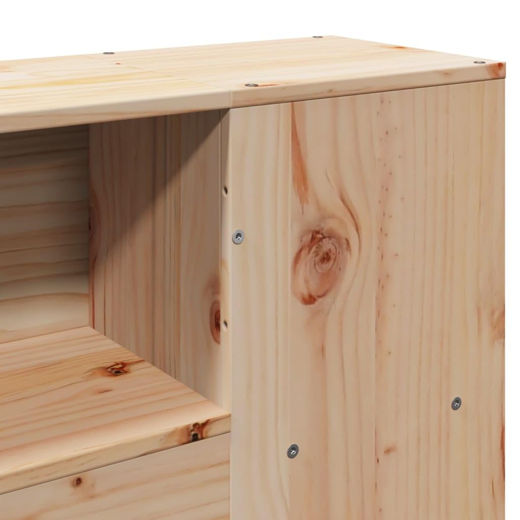 vidaXL Kopfteil, Bettkopfteil mit Stauraum, Freistehend Betthaupt für Holzbett Doppelbett, Holzkopfteil Bettzubehör Schlafzimmer, 180cm Massivholz Kiefer