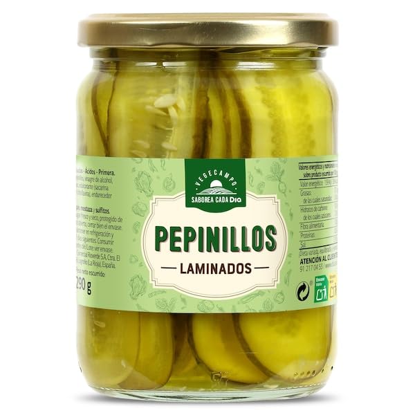 Pepinillos laminados Vegecampo de Dia frasco 290 g