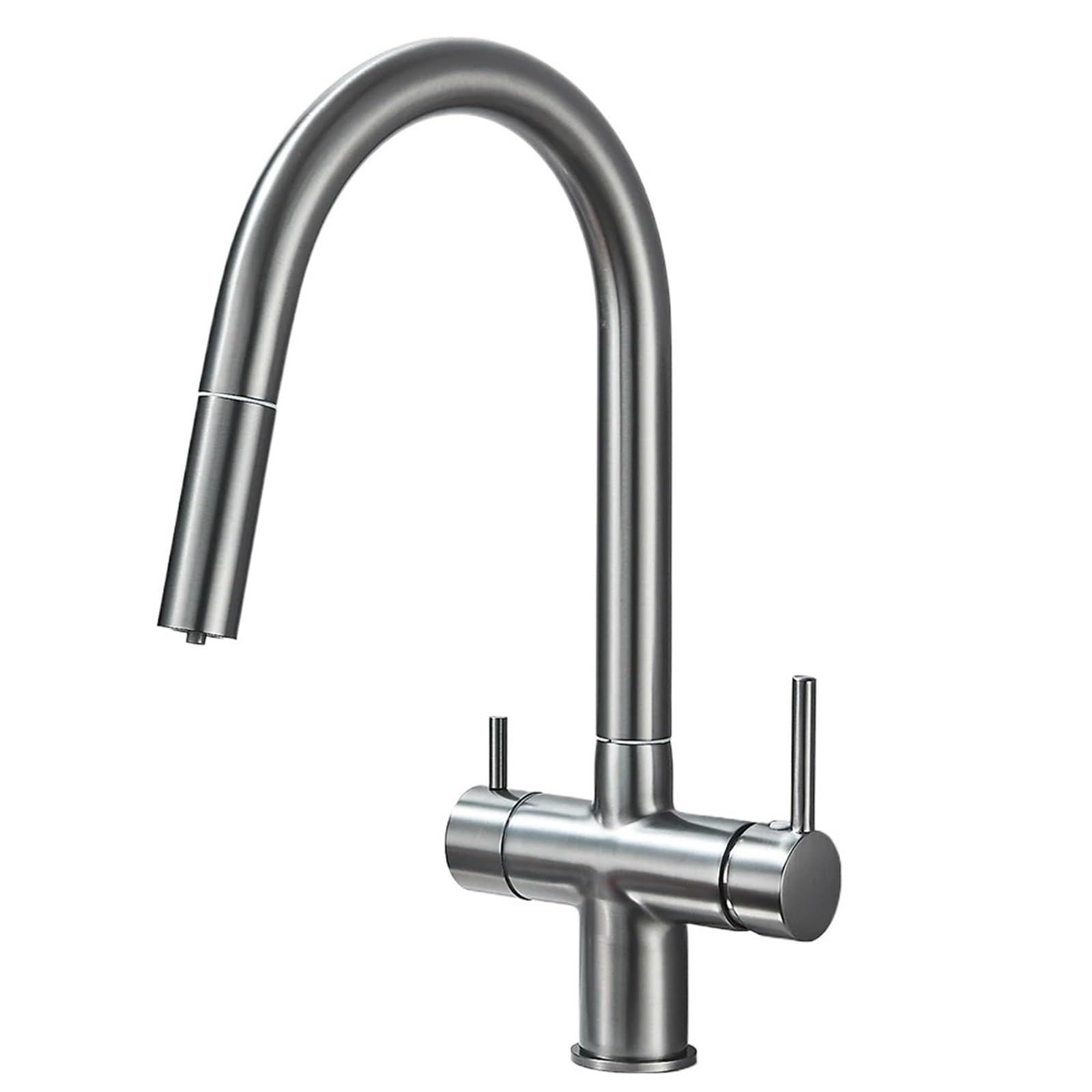 Ghhzml Color 4 Kitchen Taps Mixer Filtered Kitchen Sink Faucet With Retractable Sprayer Brass Water Filter Tap Drinking Vessel Mixer For