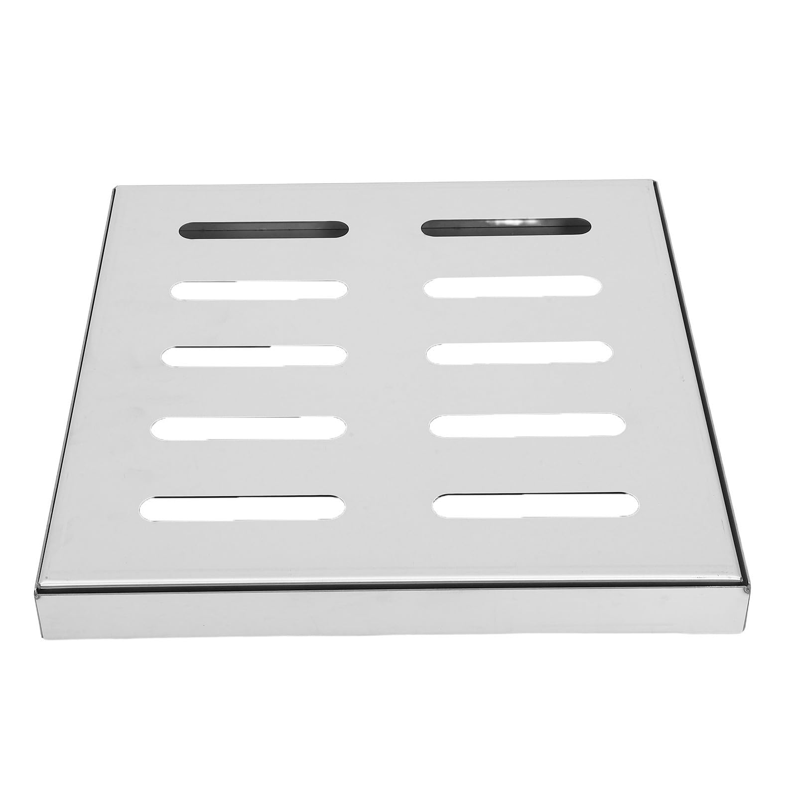 Cabilock Cubierta de Zanja de Drenaje de Acero Inoxidable Plata, Bloqueo de Residuos y Fácil Instalación para Garaje y Canal de Agua Cocina