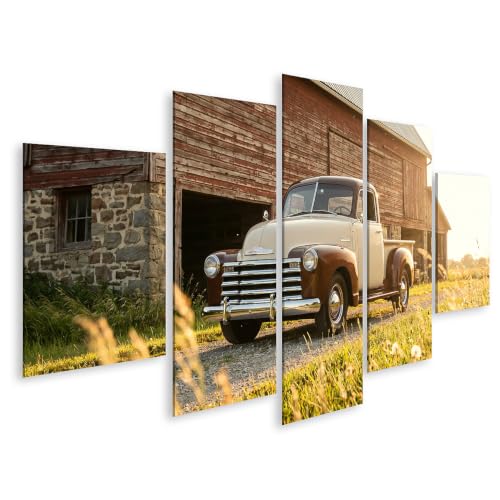 Tableau de salon voiture vintage pour amateurs d'auto, impression sur toile 5 pièces islandburner